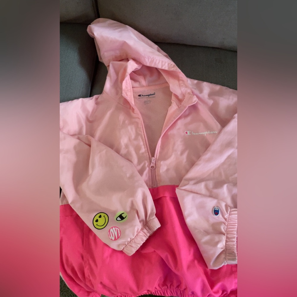 Kids Champion Light Pink windbreaker Jacket